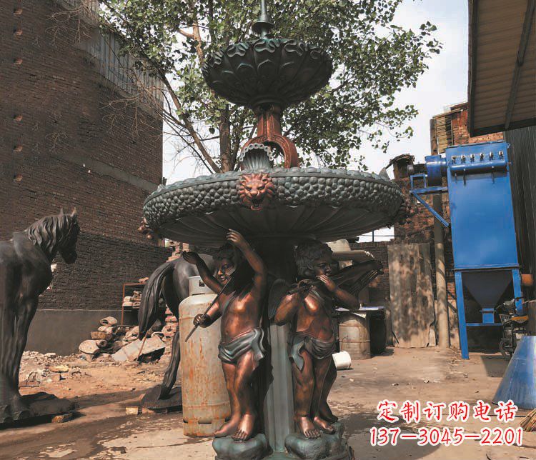 南京铜雕西方人物喷泉景观雕塑
