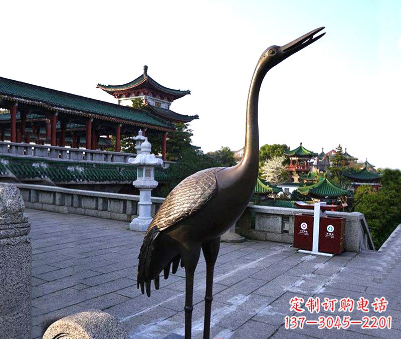 南京铜雕仙鹤雕塑