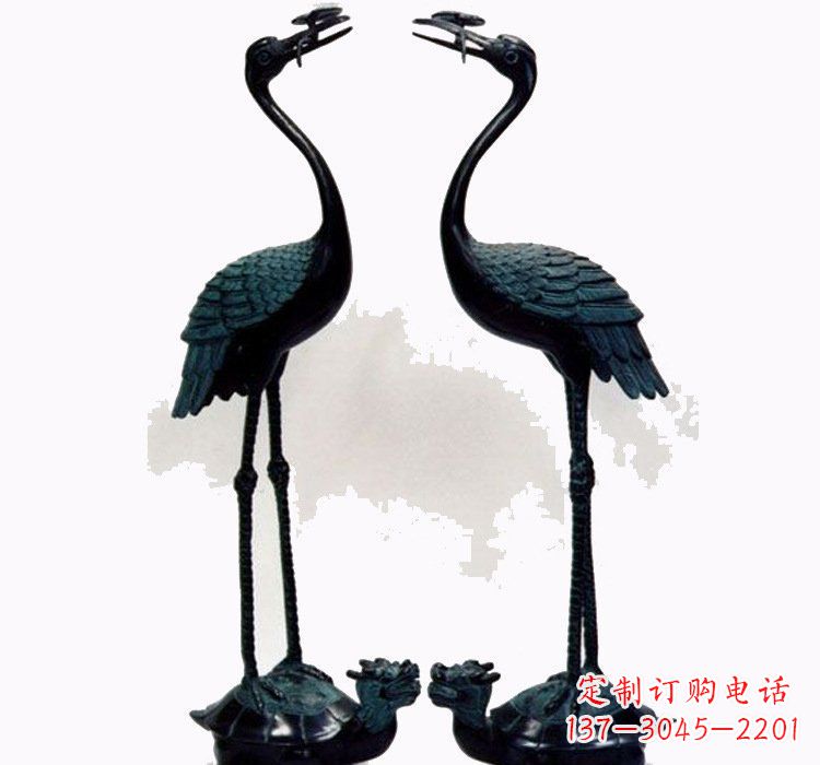 南京铜雕仙鹤和龙龟