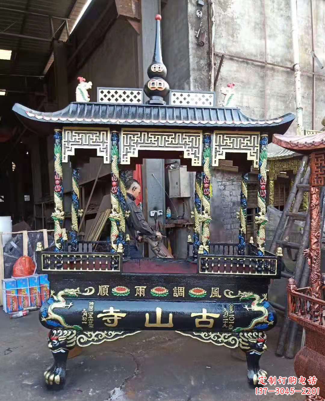 南京铜雕香炉寺庙景观雕塑