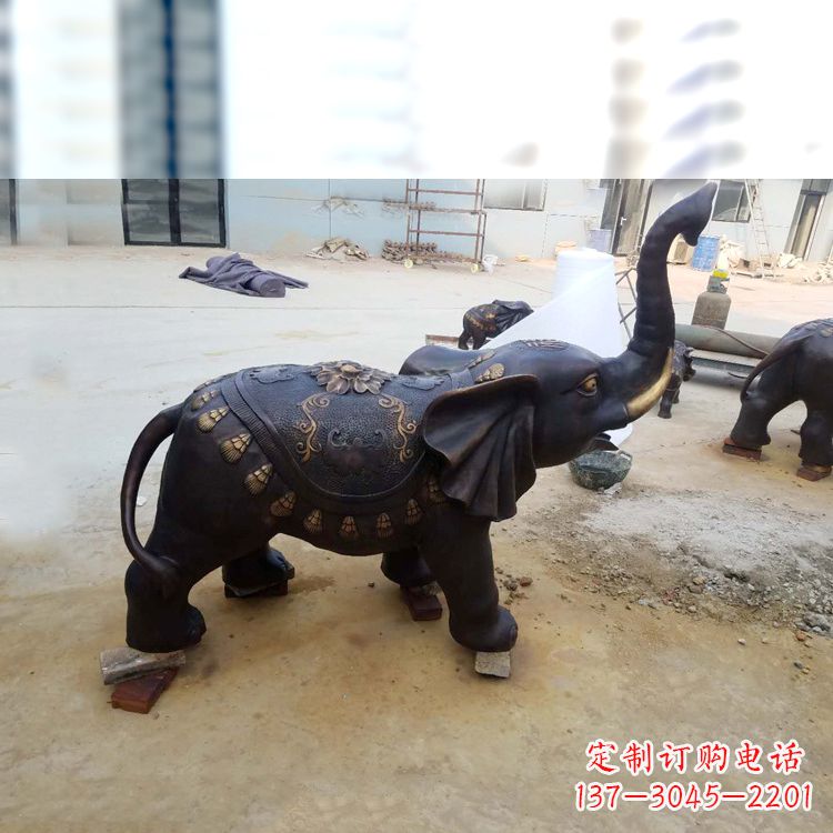 南京铜雕小象雕塑摆件