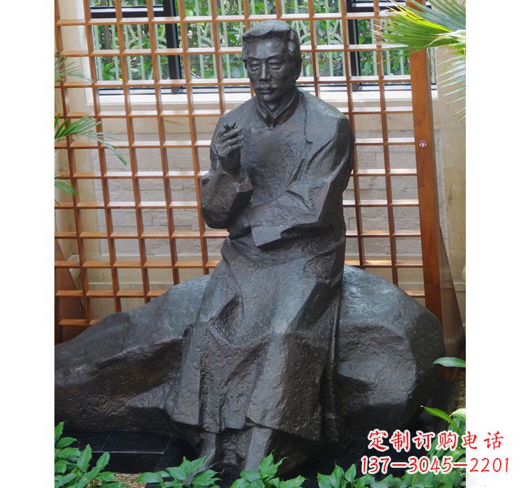 南京铜雕校园名人鲁迅