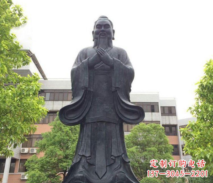 南京铜雕学校孔子圣人雕塑摆件