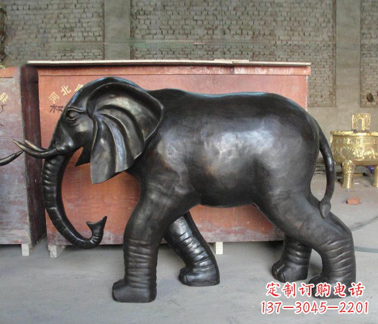 南京铜雕园林动物大象雕塑