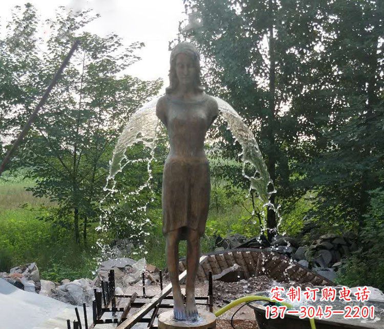 南京铜雕园林天使雕塑摆件