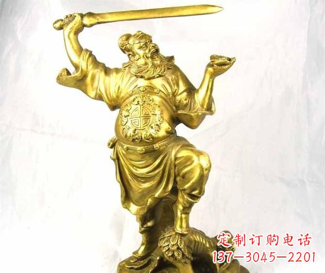 南京铜雕赵公明古代人物雕塑