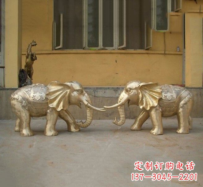 南京铜雕招财小象
