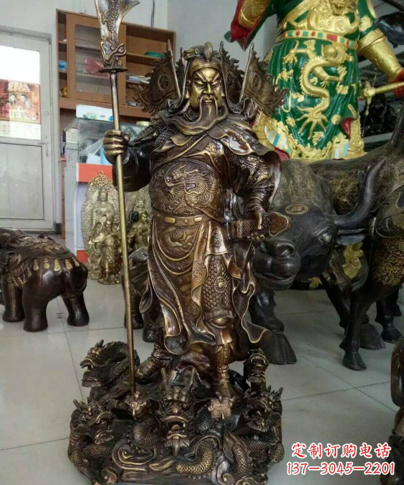 南京铜雕镇宅关公寺庙神像雕塑摆件