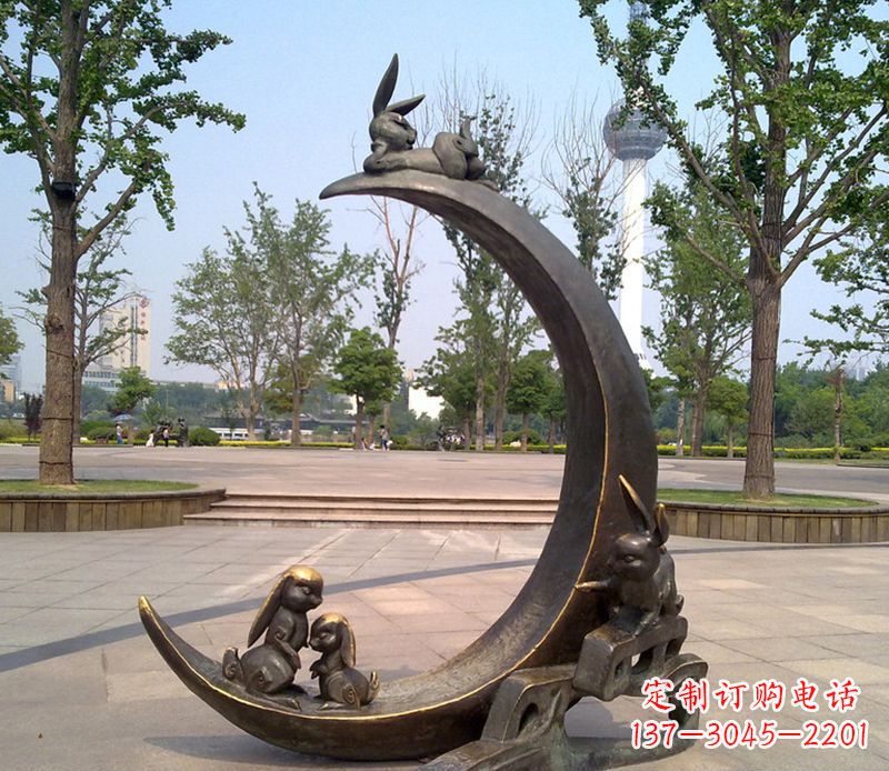 南京兔子铜雕