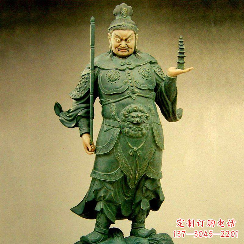 南京托塔天王彩绘雕塑