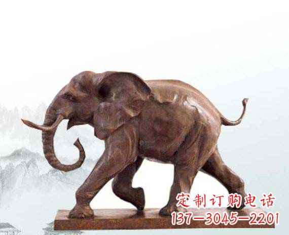 南京晚霞红大象公园动物石雕