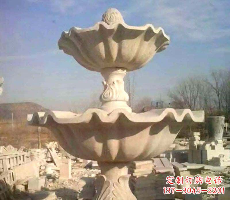南京晚霞红大型喷泉石雕