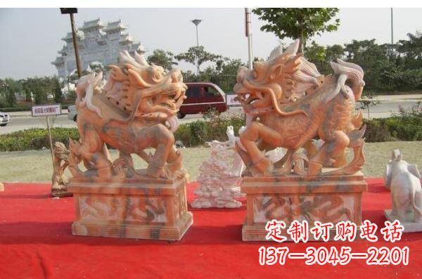 南京晚霞红葫芦麒麟雕塑