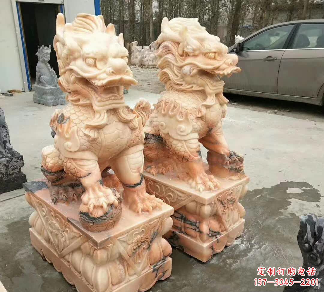 南京晚霞红酒店麒麟门墩