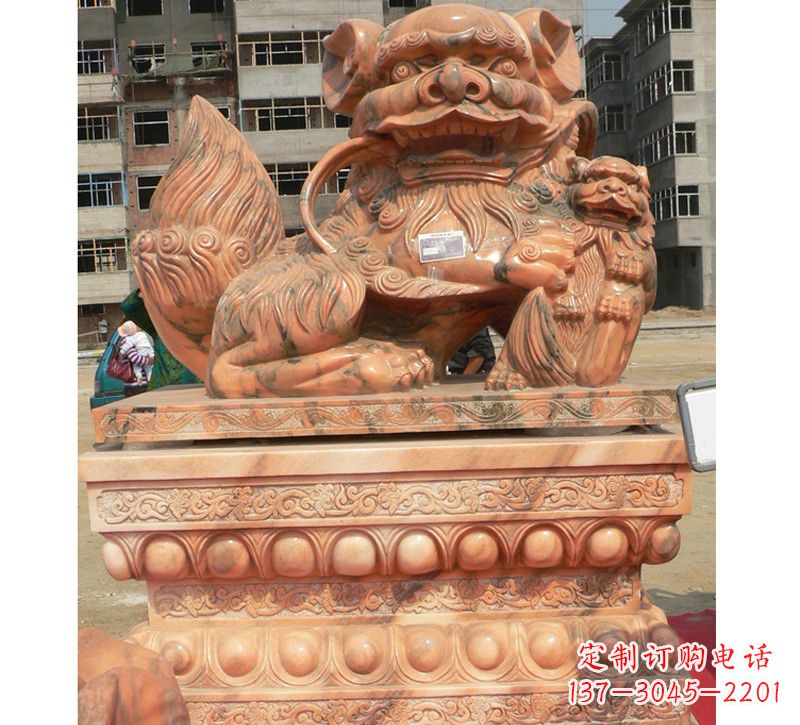 南京晚霞红南方石狮子