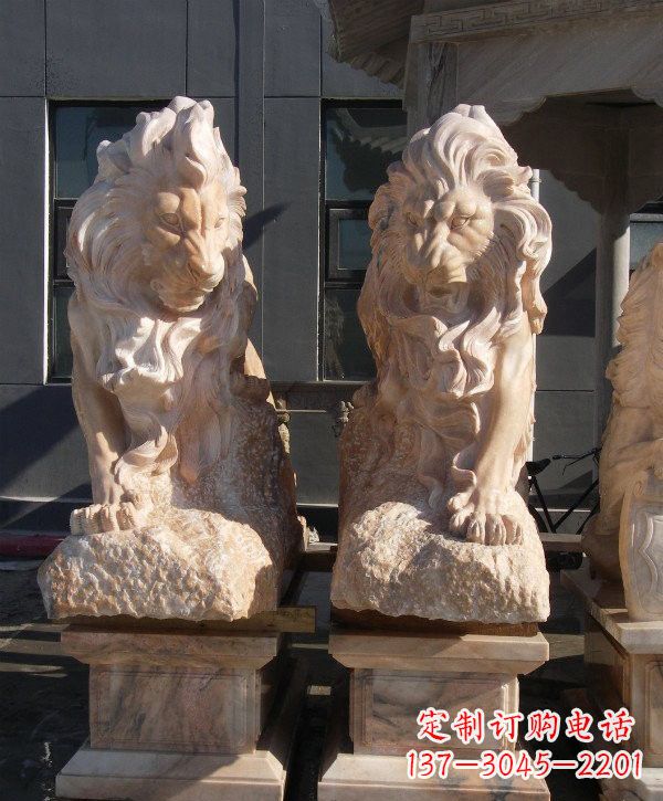 南京晚霞红欧式狮子石雕