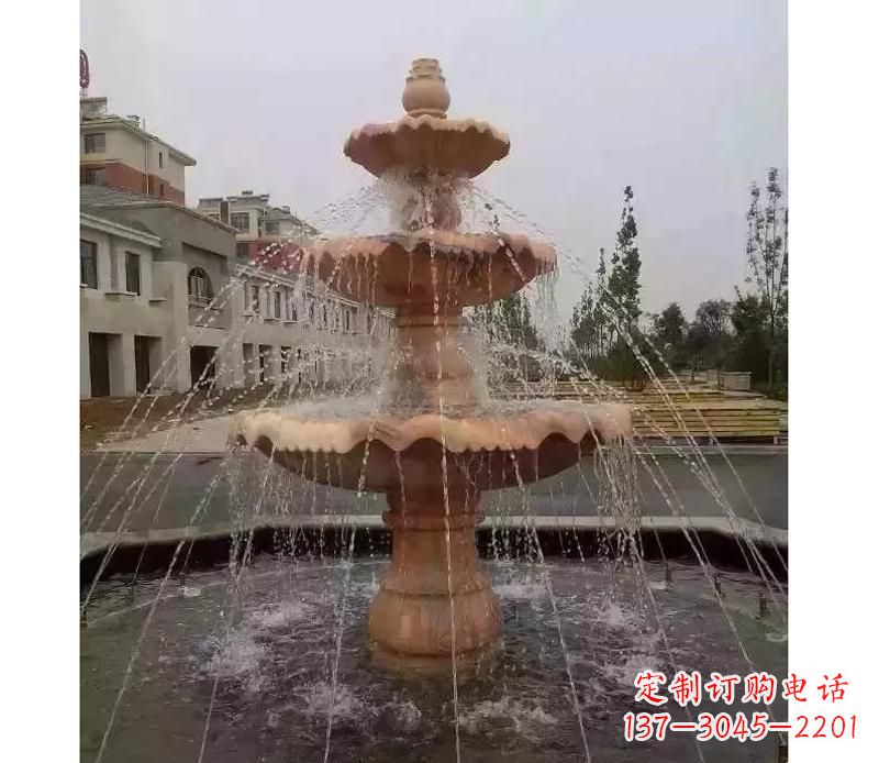 南京晚霞红喷泉雕塑