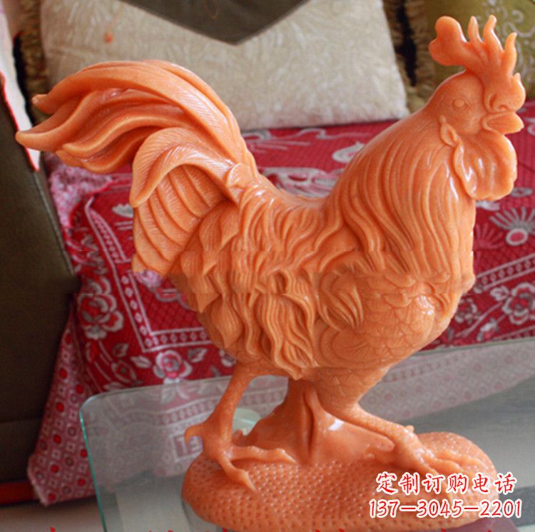南京晚霞红生肖公鸡雕塑