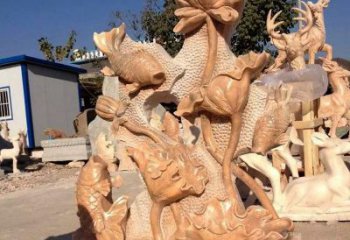 南京精美而独特的莲花石雕展现家居美学