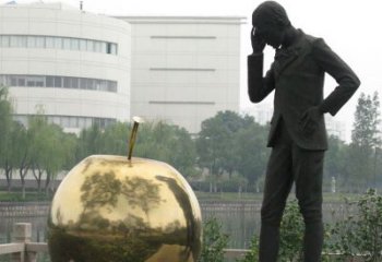 南京中领雕塑：专业定制精美牛顿铜雕