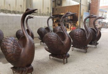 南京中领雕塑天鹅铜雕是一款精美的艺术作品，既…
