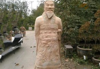 南京中领雕塑：以秦始皇晚霞红石雕像闻名