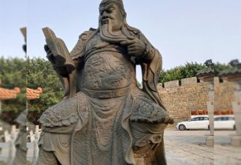 南京青石关公雕塑，让您的家居更加古典优雅