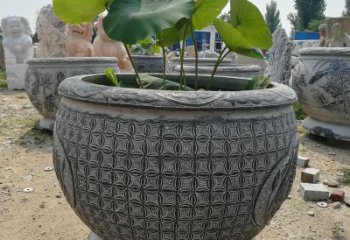 南京荷花鱼石雕塑，精美雕塑展现浪漫情怀