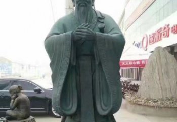 南京精美的青铜孔子雕像