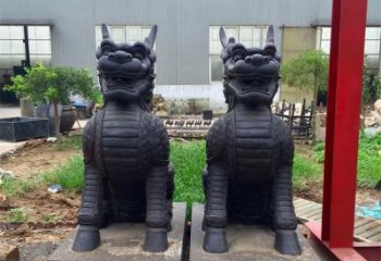 南京青铜精美麒麟雕塑，注入艺术气息