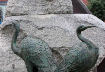 南京青铜仙鹤公园动物雕塑--令人叹为观止的完美艺术品