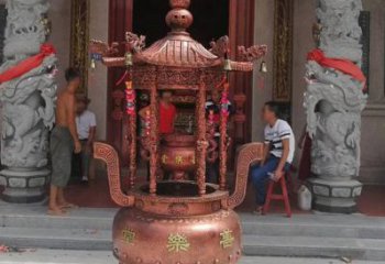 南京精致全铜小香炉雕塑