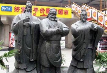 南京铭记经典：三国英雄关羽雕塑