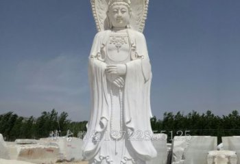 南京观赏性质的三面观音石雕塑
