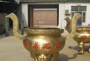 南京三足香炉铜雕，装点你的寺庙