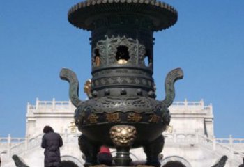 南京三足香炉铜雕唯美重现历史