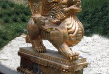 南京商场企业看门神兽“日进斗金”招财貔貅石雕