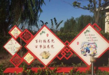 南京把社会主义核心价值观融入不锈钢景观雕塑