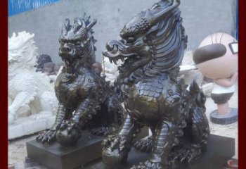 南京中领雕塑的麒麟铜雕是塑造精美的工艺结果。…