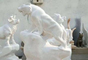 南京中领雕塑：汉白玉老虎雕塑