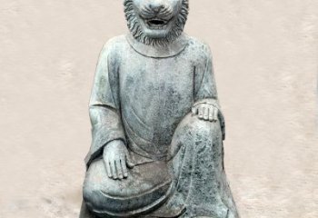 南京中领雕塑：生肖虎-兽首人身石雕精品