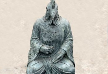 南京鸡兽融合的象征——全新兽首人身石雕