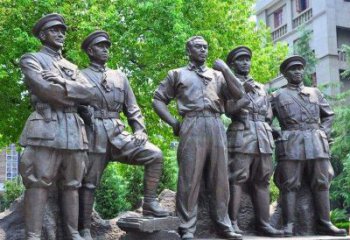 南京名人元帅铜雕，让你永久记住他们