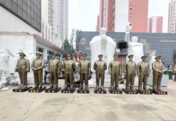 南京英勇战士铜雕，荣耀永载史册