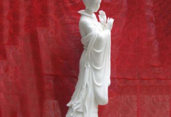 南京精美无双的汉白玉貂蝉雕塑