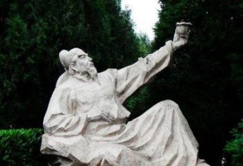南京百花齐放的李白雕塑