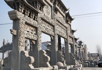 南京金雕牌坊人物铜雕塑