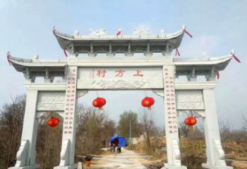 南京金色独角兽石雕牌坊