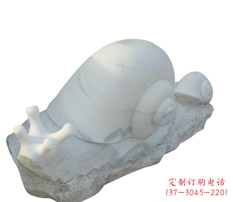 南京蜗牛石雕公园动物摆件