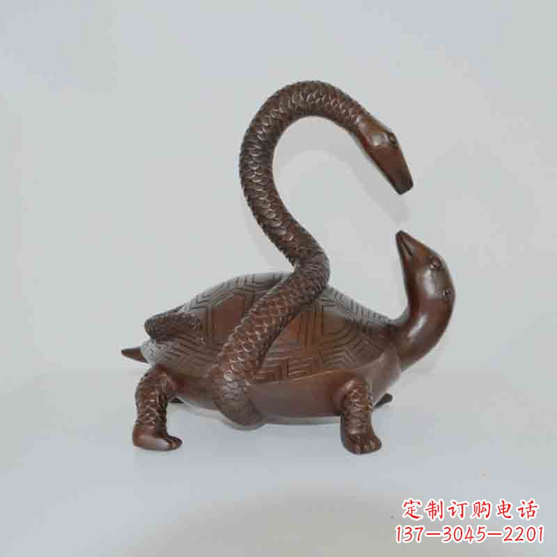 南京乌龟背蛇龟蛇铜雕